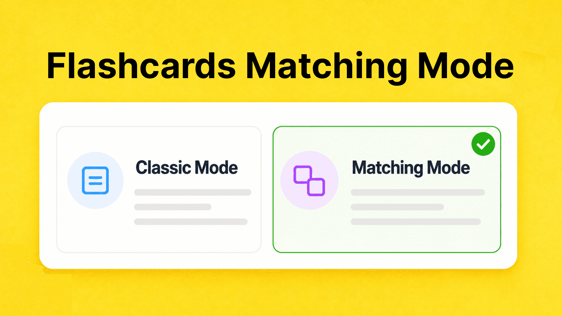 Flashcards Matching Mode
