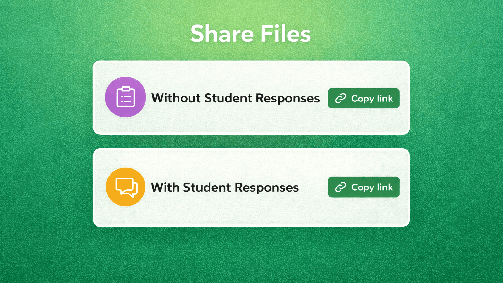 Share Files With Student Responses